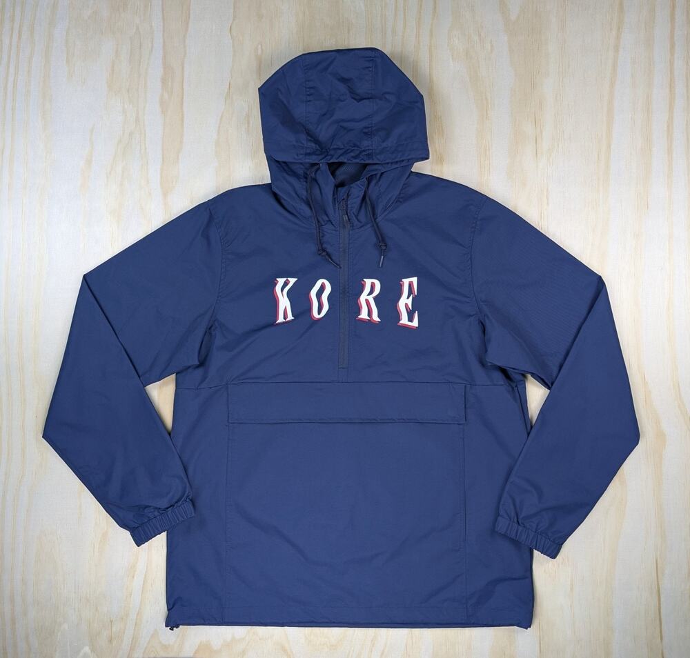 KORE Limited Men's Medium Windbreaker Jacket Anorak Navy Pullover Eagle Snake